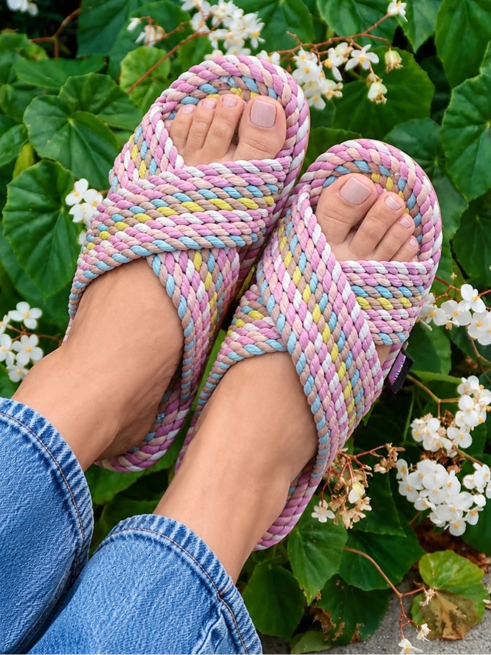Salt + Umber SARAYA-MIAMI MULTI
vegan rope cross band slide sandal